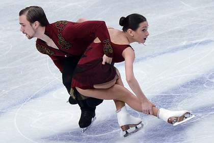 Российская пара попала в тройку после короткой программы на ЧМ