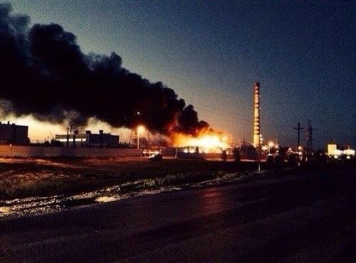 На 300-ке Ачинского НПЗ опять призошло возгарание