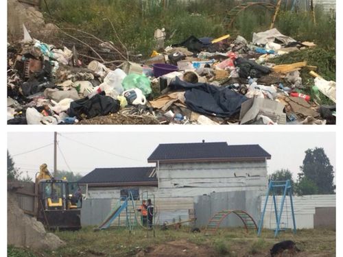 Жители поселка Мазуль устроили свалку прямо на территории детской площадки
