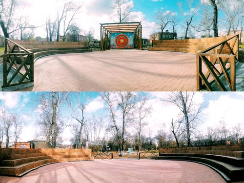 В парке «Троицкий» завершается строительство амфитеатра