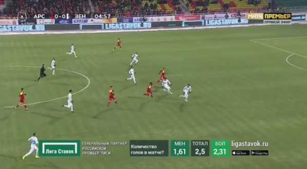 Вратарь сборной России вкатился с мячом в ворота