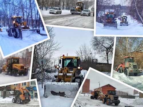 В Ачинске на борьбу с последствием снегопадов выведена вся дорожная спец.техника