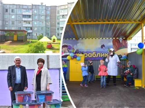 В детском саду №21 завершились работы по обновлению прогулочных участков