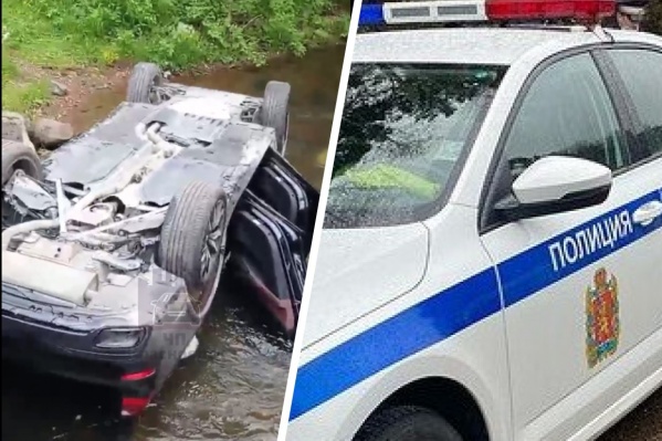 «Никто BMW не терял?»: сотрудники ГИБДД разыскивают владельца автомобиля, застрявшего в реке