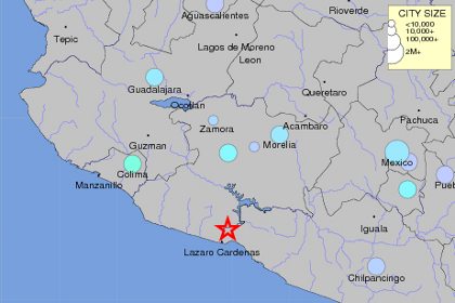 В Мексике произошло землетрясение магнитудой 5,9