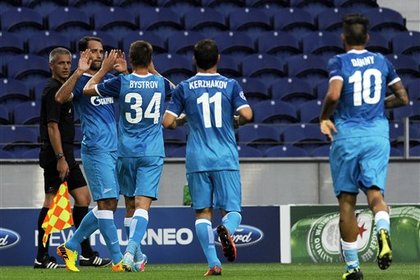 «Зенит» забил четыре мяча в матче Лиги Чемпионов