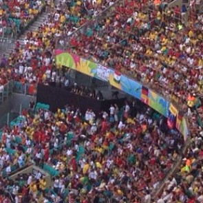 На матче чемпионата мира вывесили баннер «Крым — это Украина»