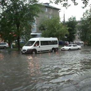 Последствия ливня в ачинске (04.08.2015г.)