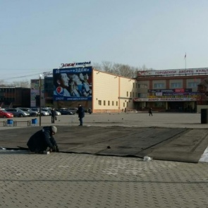 Главный фонтан Ачинска готовят к зиме