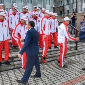 Первые лица города напутствовали команду Ачинска перед XII летними спортивными играми